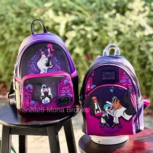 Loungefly Yzma & Kronk Lab 2023 & 2025 mini Backpack Set
